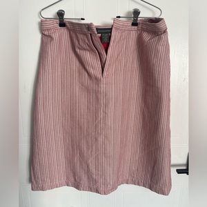 Red and white striped knee length skirt. Banana republic hardly been worn.